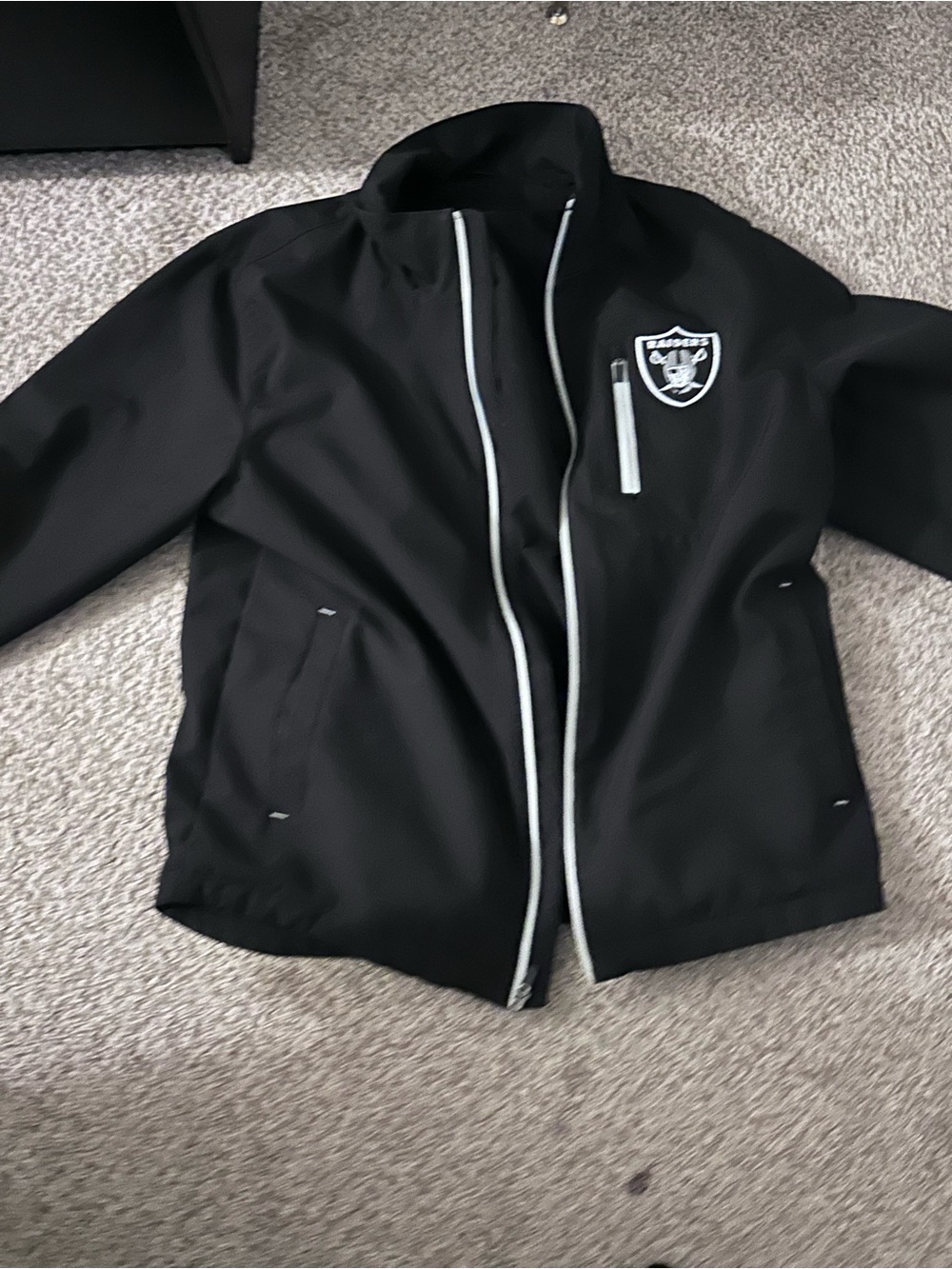 NFL Black Jacket with Blue and Orange Logo